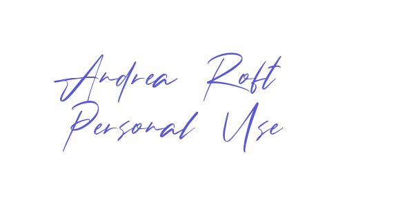 Andrea Roft Personal Use font free