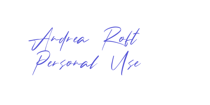 Andrea Roft Personal Use Font Download