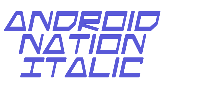 Android Nation Italic Font Download