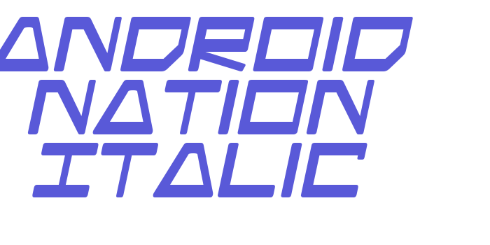 Android Nation Italic Font