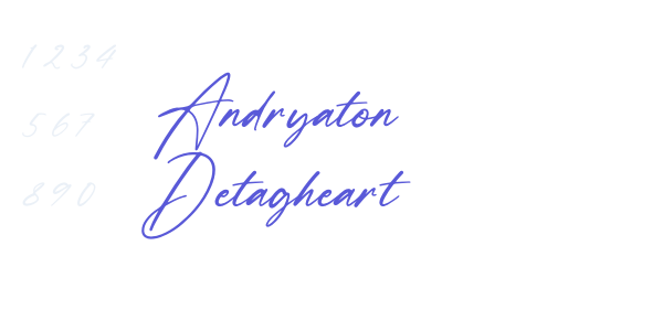 Andryaton Detagheart font free