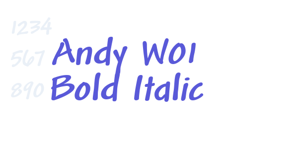 Andy W01 Bold Italic font free