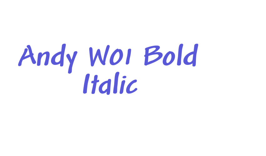 Andy W01 Bold Italic Font