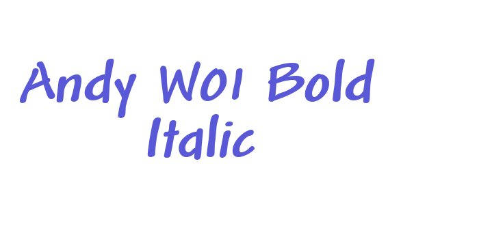 Andy W01 Bold Italic Font Download