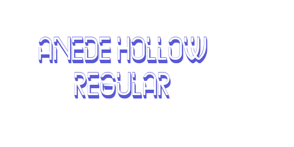 Anede Hollow Regular font