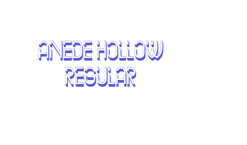 Anede Hollow Regular Font Download