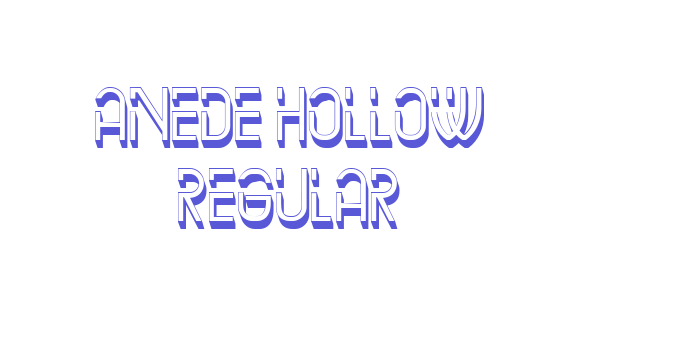 Anede Hollow Regular Font Download