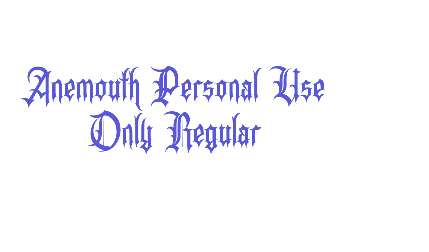 Anemouth Personal Use Only Regular Font