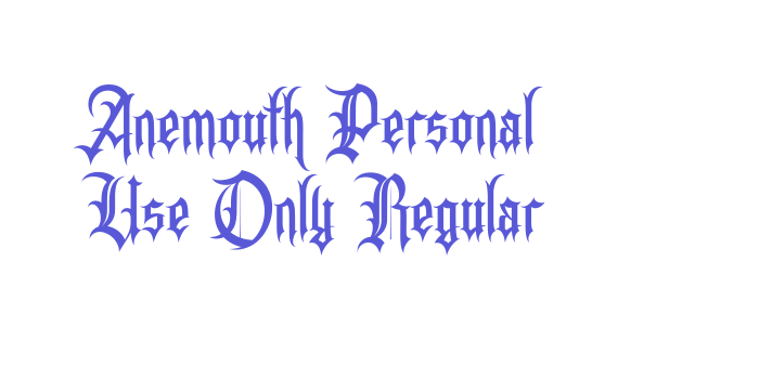 Anemouth Personal Use Only Regular Font Download