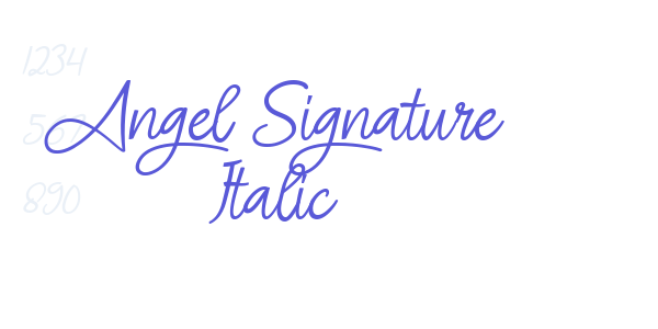 Angel Signature Italic font free