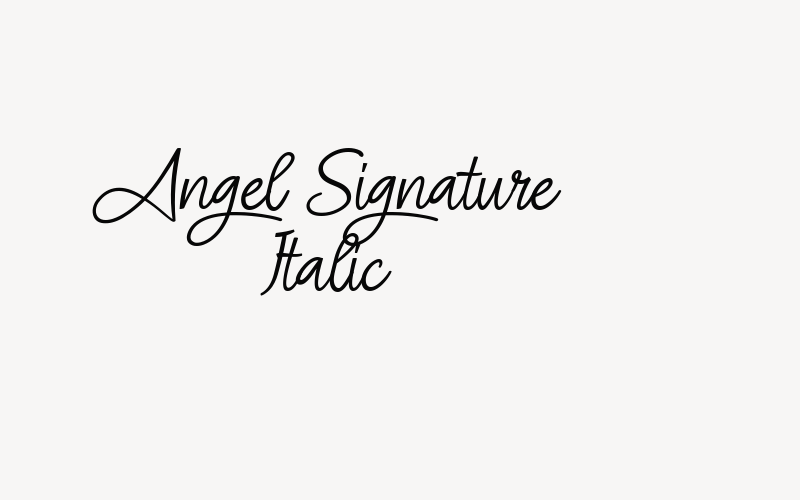 Angel Signature Italic Font