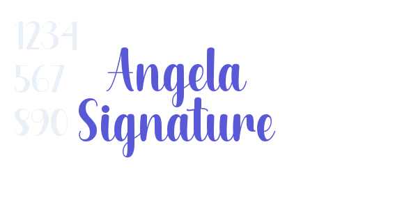 Angela Signature font free