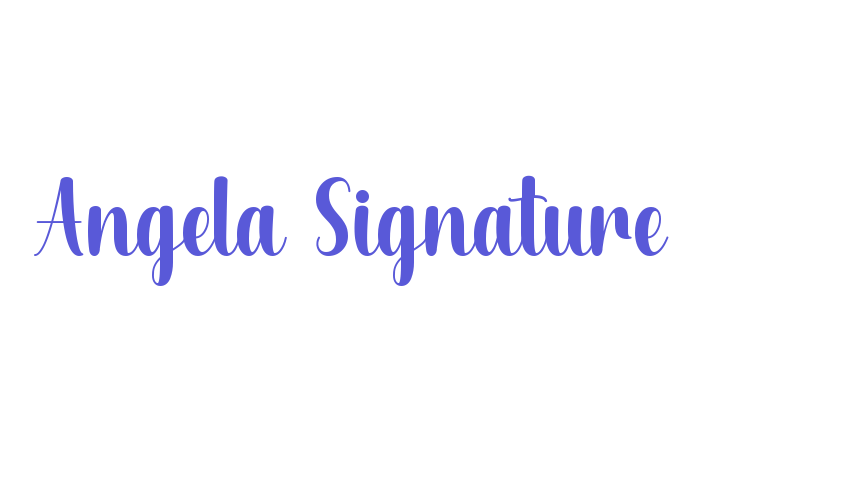 Angela Signature Font