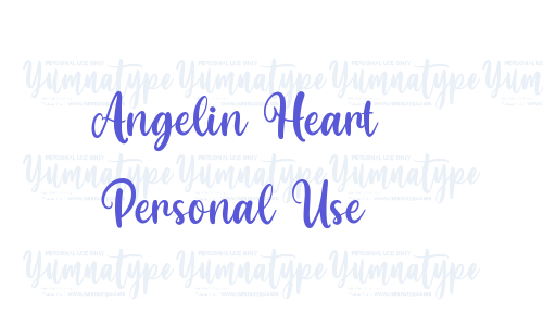 Angelin Heart Personal Use Font Download