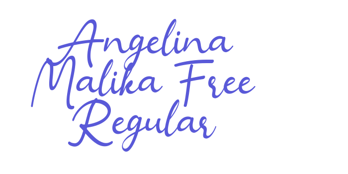 Angelina Malika Free Regular Font Download