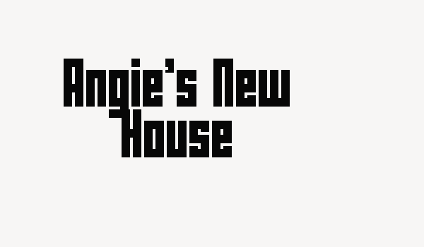 Angie’s New House Font