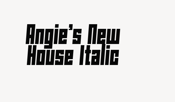 Angie’s New House Italic Font