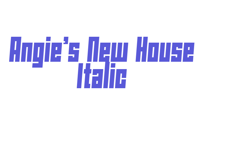 Angie’s New House Italic Font