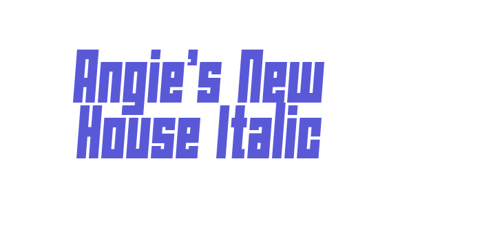 Angie’s New House Italic Font Download