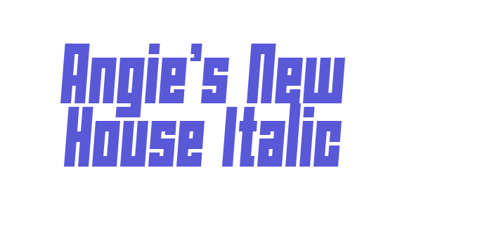 Angie’s New House Italic Font