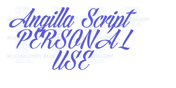 Angilla Script PERSONAL USE font free