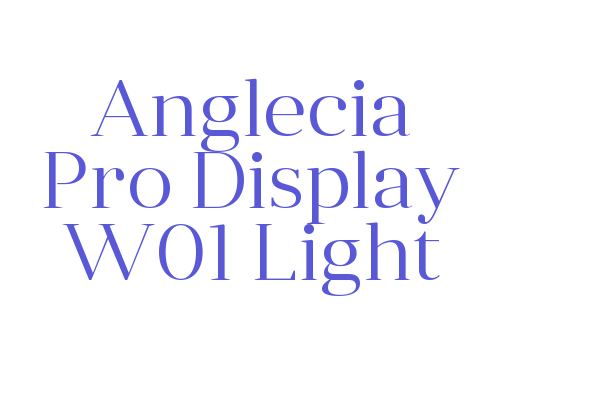 Anglecia Pro Display W01 Light Font