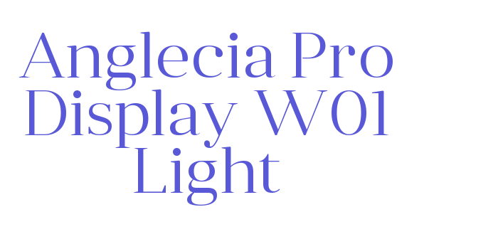 Anglecia Pro Display W01 Light Font Download