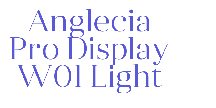 Anglecia Pro Display W01 Light Font