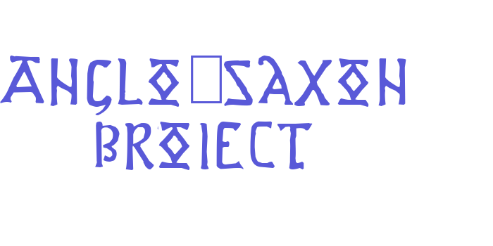 Anglo-Saxon Project Font