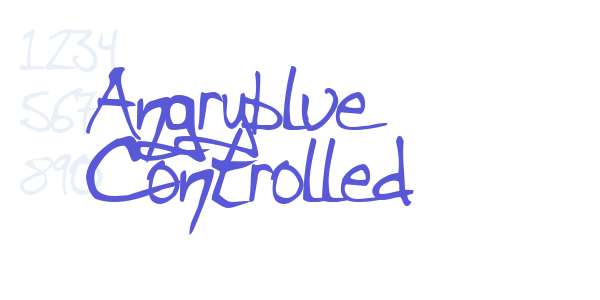 Angryblue  Controlled font free