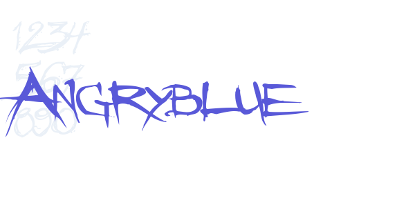 Angryblue font free