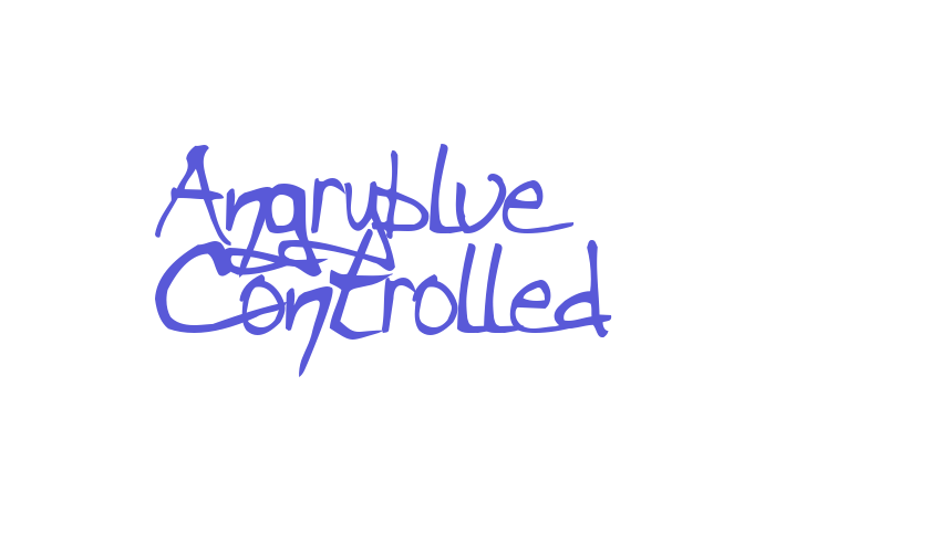 Angryblue  Controlled Font