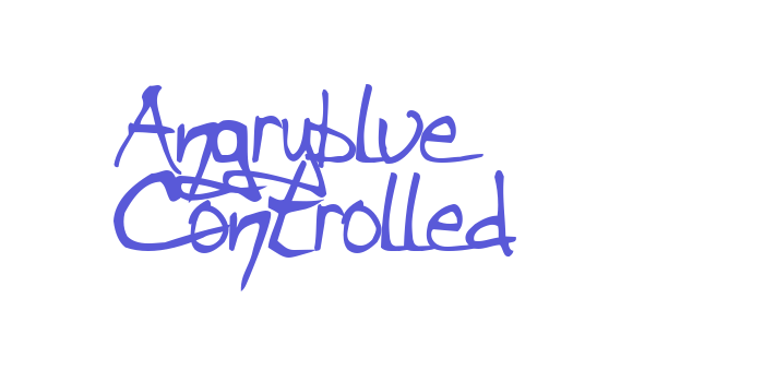 Angryblue  Controlled Font Download