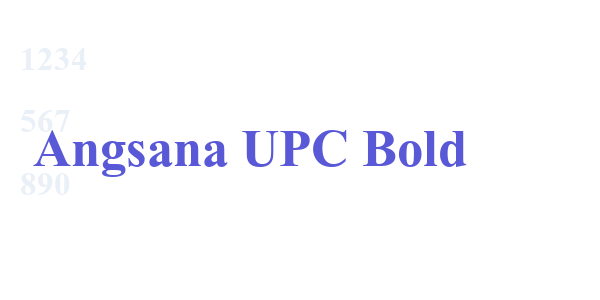 Angsana UPC Bold font free