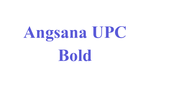 Angsana UPC Bold Font