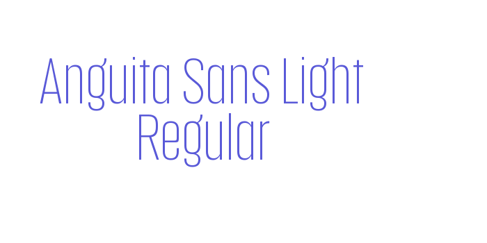 Anguita Sans Light Regular Font Download