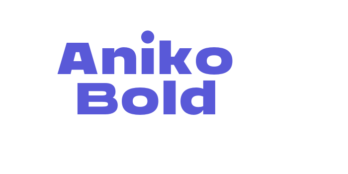 Aniko Bold Font Download