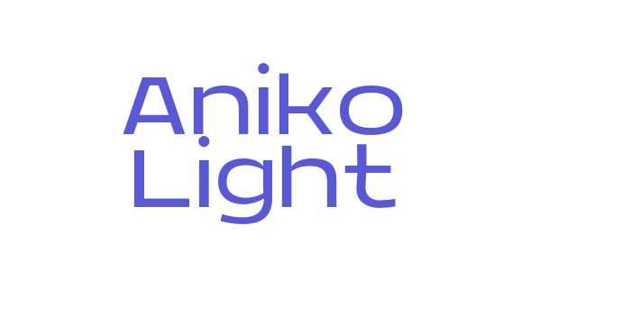 Aniko Light Font Download