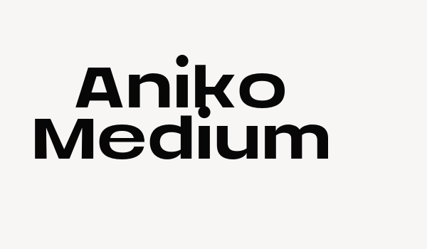 Aniko Medium Font