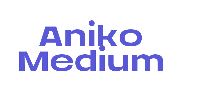 Aniko Medium Font Download