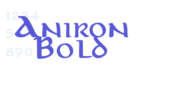 Aniron Bold font free