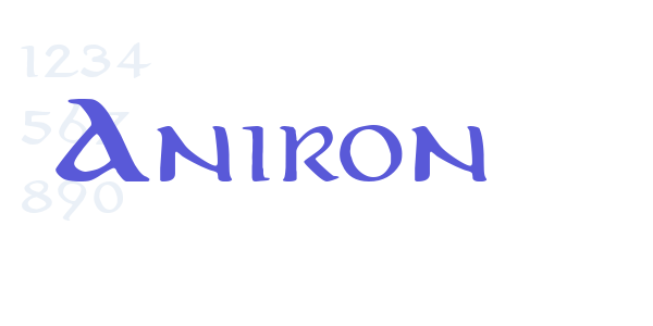 Aniron font free