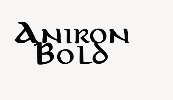 Aniron Bold Font