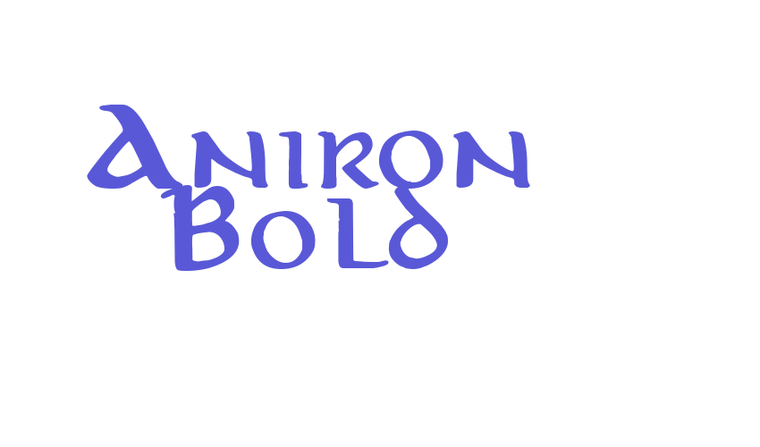 Aniron Bold Font Download