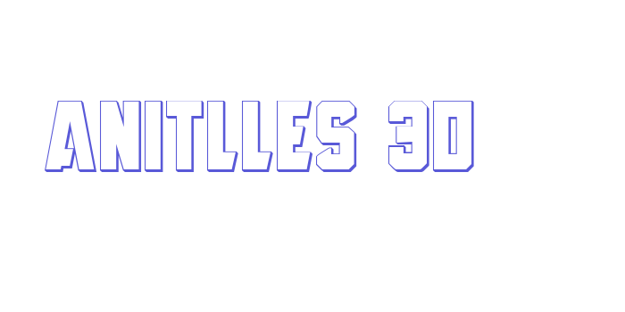 Anitlles 3D Font Download