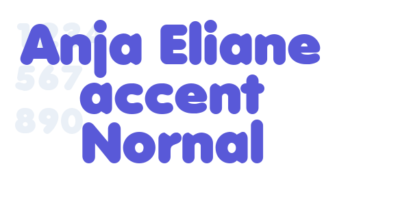 Anja Eliane accent Nornal font