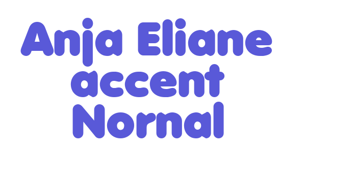 Anja Eliane accent Nornal Font Download