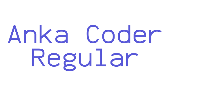 Anka Coder Regular Font Download