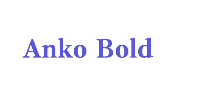 Anko Bold Font Download