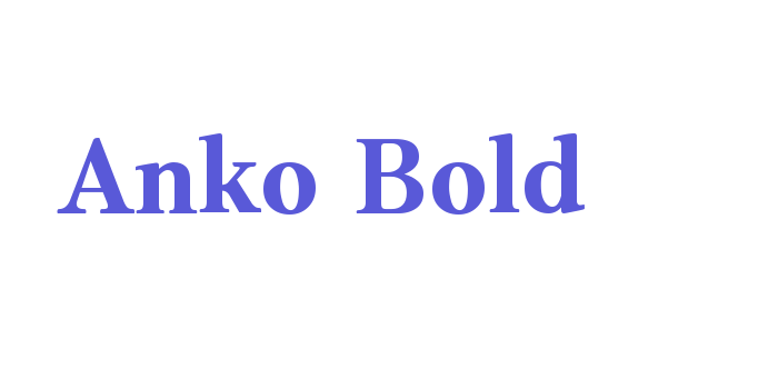 Anko Bold Font